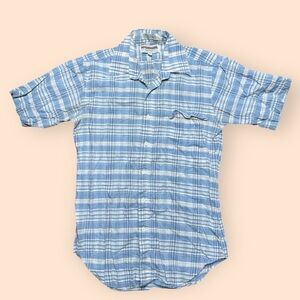 Vintage 1970s Mcgregor Bagpiper Shirt Men’s Small Blue Vtg 70s